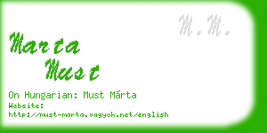 marta must business card